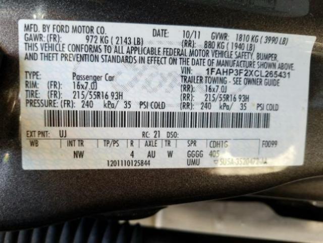 Photo 9 VIN: 1FAHP3F2XCL265431 - FORD FOCUS SE 