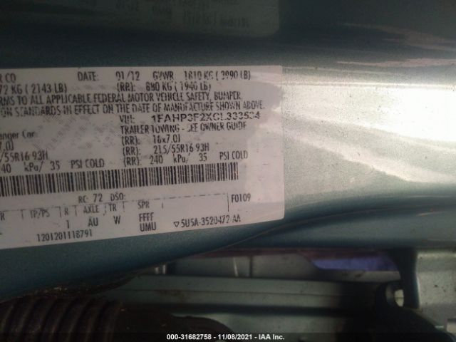 Photo 8 VIN: 1FAHP3F2XCL333534 - FORD FOCUS 