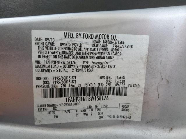 Photo 11 VIN: 1FAHP3FN1BW158176 - FORD FOCUS SE 