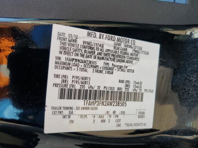 Photo 11 VIN: 1FAHP3FN2AW238505 - FORD FOCUS SE 