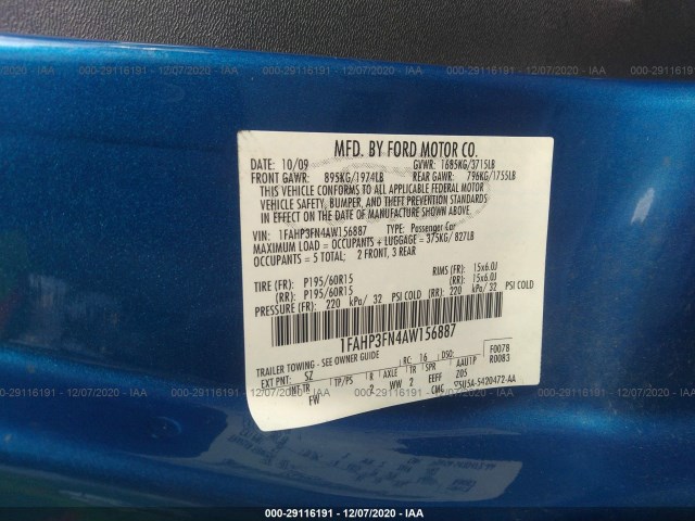 Photo 8 VIN: 1FAHP3FN4AW156887 - FORD FOCUS 