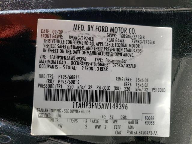 Photo 9 VIN: 1FAHP3FN5AW149396 - FORD FOCUS SE 