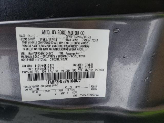 Photo 9 VIN: 1FAHP3FN5BW104072 - FORD FOCUS SE 