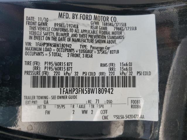 Photo 11 VIN: 1FAHP3FN5BW180942 - FORD FOCUS SE 