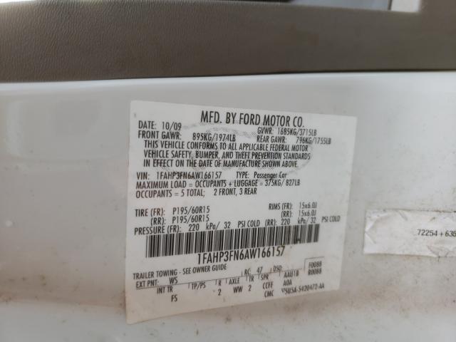 Photo 9 VIN: 1FAHP3FN6AW166157 - FORD FOCUS SE 