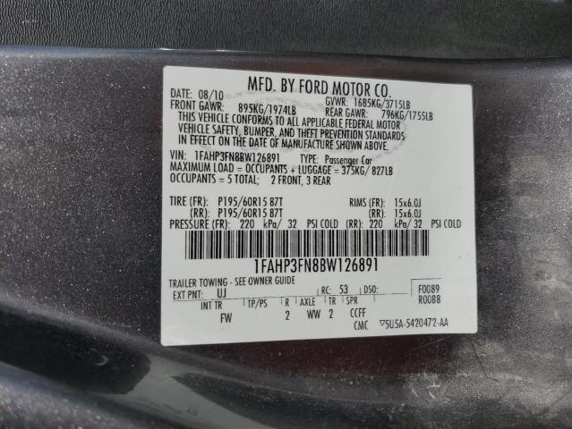 Photo 11 VIN: 1FAHP3FN8BW126891 - FORD FOCUS 