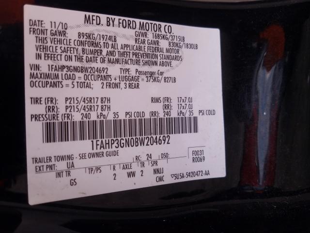 Photo 9 VIN: 1FAHP3GN0BW204692 - FORD FOCUS SES 