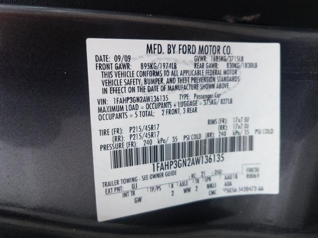 Photo 9 VIN: 1FAHP3GN2AW136135 - FORD FOCUS SES 