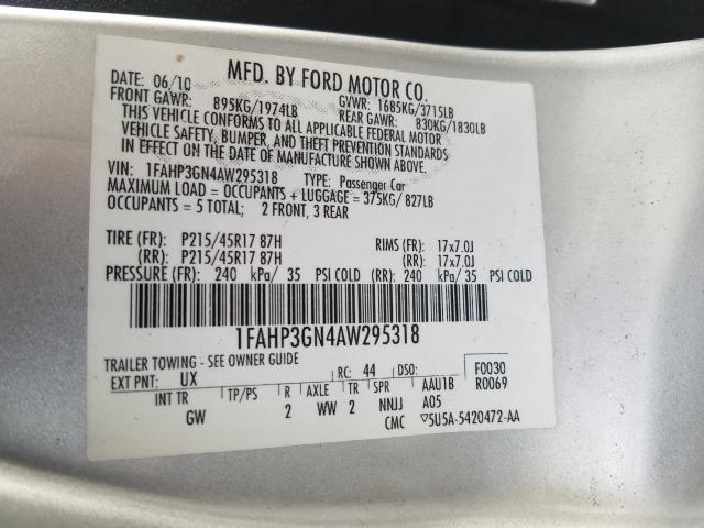 Photo 9 VIN: 1FAHP3GN4AW295318 - FORD FOCUS SES 