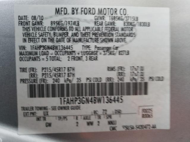 Photo 9 VIN: 1FAHP3GN4BW136445 - FORD FOCUS SES 