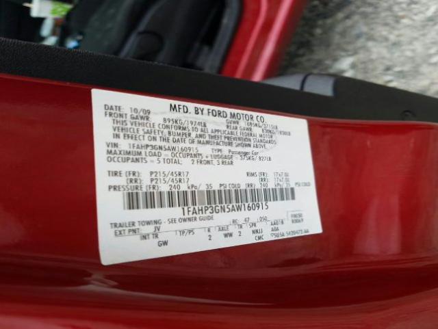 Photo 9 VIN: 1FAHP3GN5AW160915 - FORD FOCUS SES 