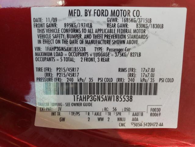 Photo 11 VIN: 1FAHP3GN5AW185538 - FORD FOCUS 