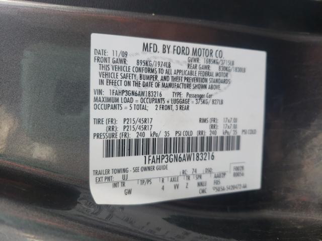 Photo 9 VIN: 1FAHP3GN6AW183216 - FORD FOCUS SES 