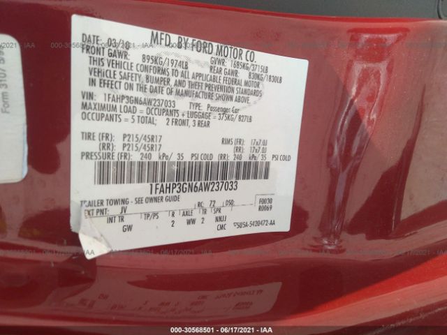 Photo 8 VIN: 1FAHP3GN6AW237033 - FORD FOCUS 