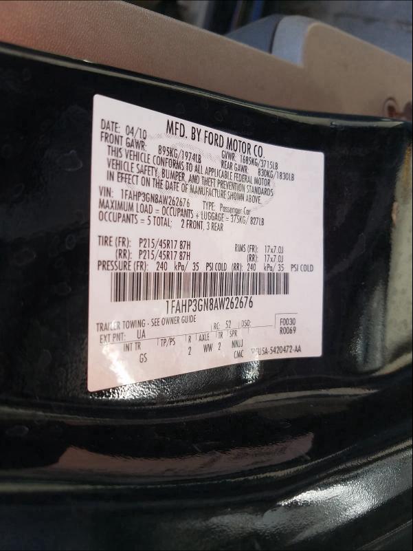 Photo 9 VIN: 1FAHP3GN8AW262676 - FORD FOCUS SES 