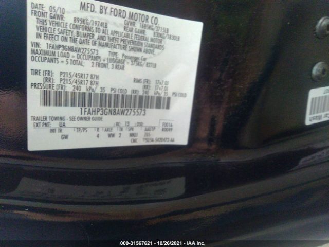 Photo 8 VIN: 1FAHP3GN8AW275573 - FORD FOCUS 