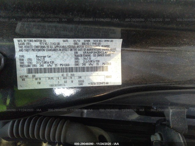 Photo 8 VIN: 1FAHP3H20CL412630 - FORD FOCUS 