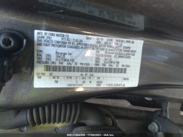 Photo 8 VIN: 1FAHP3H22CL200120 - FORD FOCUS 