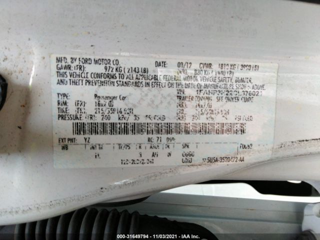 Photo 8 VIN: 1FAHP3H22CL376021 - FORD FOCUS 