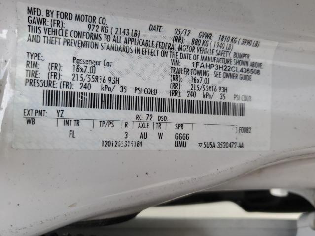 Photo 11 VIN: 1FAHP3H22CL436508 - FORD FOCUS SEL 