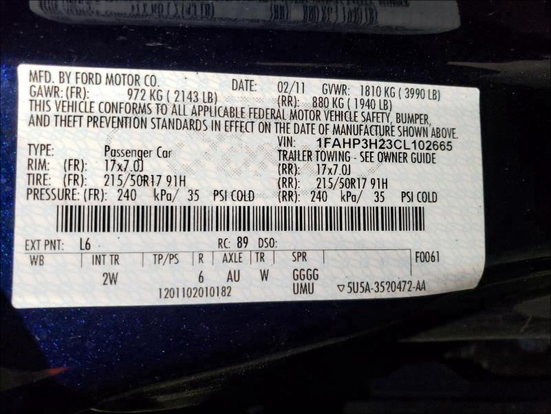 Photo 9 VIN: 1FAHP3H23CL102665 - FORD FOCUS SEL 