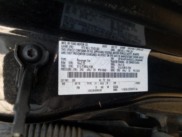 Photo 9 VIN: 1FAHP3H23CL394446 - FORD FOCUS SEL 