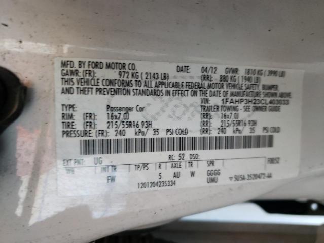 Photo 9 VIN: 1FAHP3H23CL403033 - FORD FOCUS SEL 