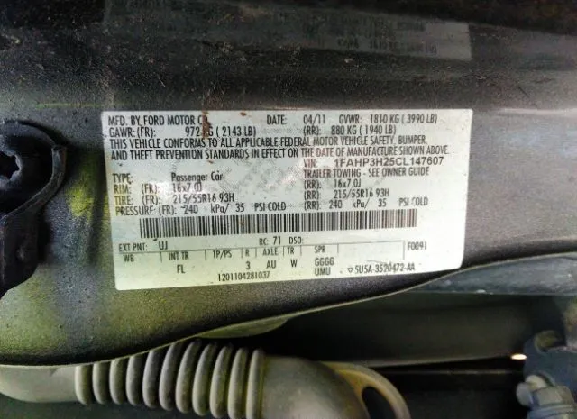 Photo 8 VIN: 1FAHP3H25CL147607 - FORD FOCUS 