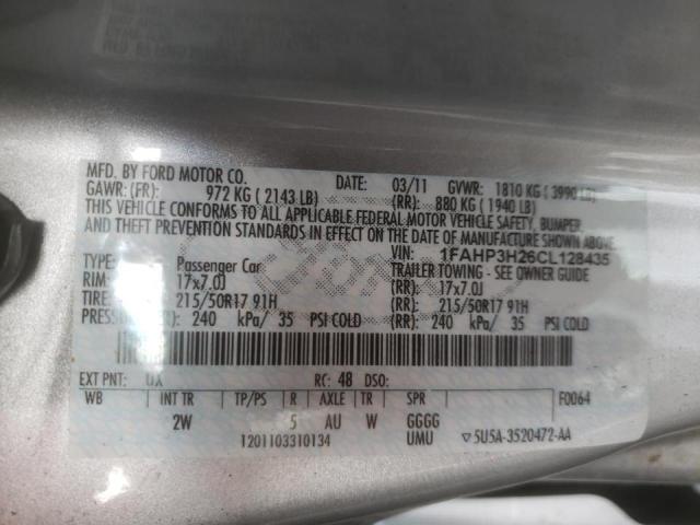 Photo 9 VIN: 1FAHP3H26CL128435 - FORD FOCUS SEL 