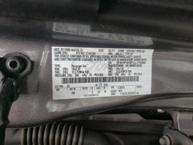 Photo 9 VIN: 1FAHP3H27CL175988 - FORD FOCUS SEL 