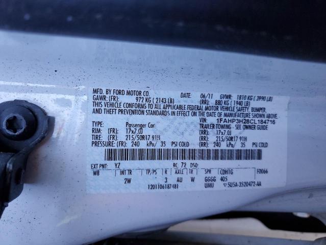 Photo 11 VIN: 1FAHP3H28CL184716 - FORD FOCUS 