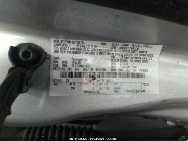 Photo 8 VIN: 1FAHP3H28CL478133 - FORD FOCUS 