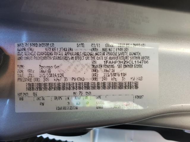 Photo 9 VIN: 1FAHP3H29CL114786 - FORD FOCUS SEL 