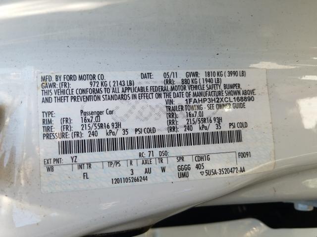 Photo 9 VIN: 1FAHP3H2XCL168890 - FORD FOCUS SEL 