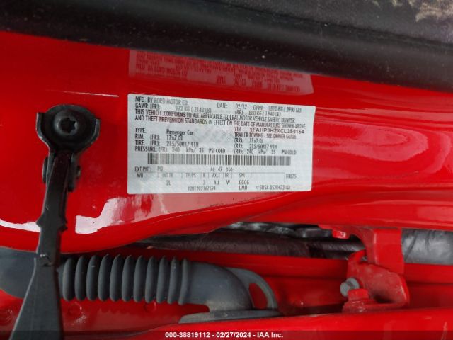 Photo 8 VIN: 1FAHP3H2XCL354154 - FORD FOCUS 