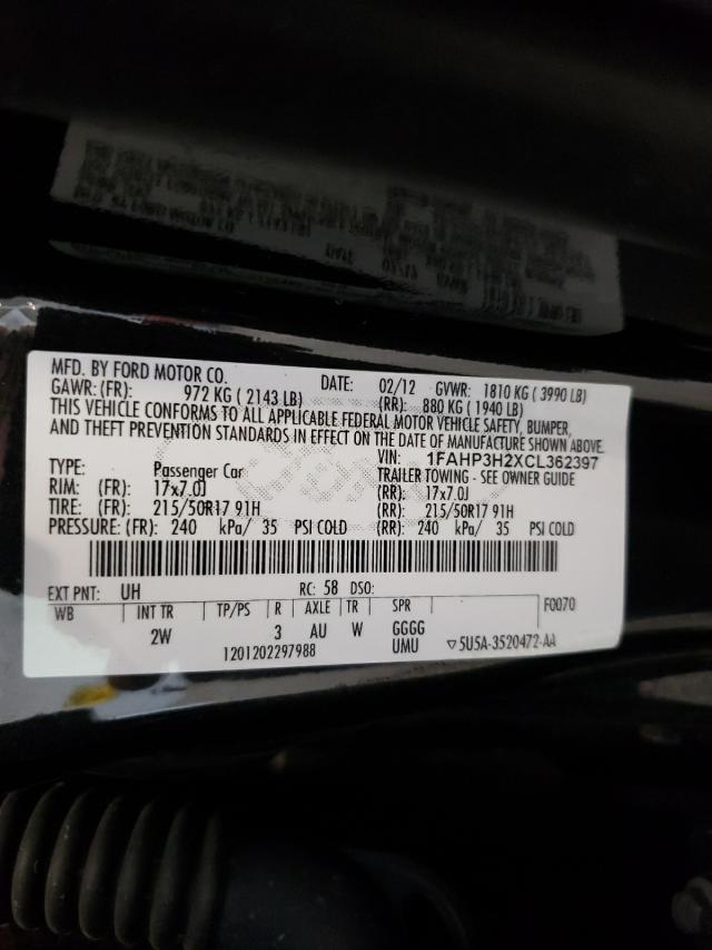 Photo 9 VIN: 1FAHP3H2XCL362397 - FORD FOCUS SEL 