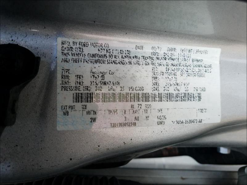 Photo 9 VIN: 1FAHP3H2XCL367485 - FORD FOCUS SEL 