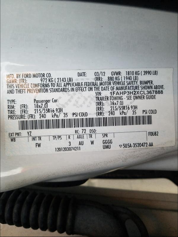 Photo 9 VIN: 1FAHP3H2XCL367888 - FORD FOCUS 