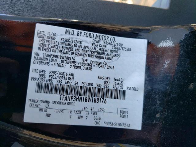 Photo 9 VIN: 1FAHP3HN1BW188176 - FORD FOCUS SEL 