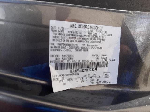 Photo 9 VIN: 1FAHP3HN2AW174298 - FORD FOCUS SEL 