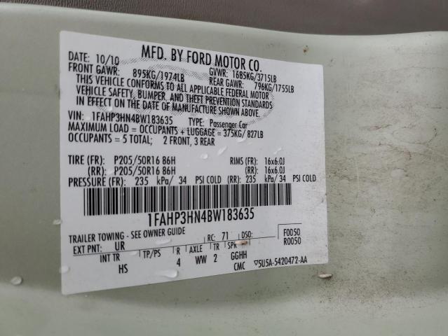 Photo 11 VIN: 1FAHP3HN4BW183635 - FORD FOCUS 