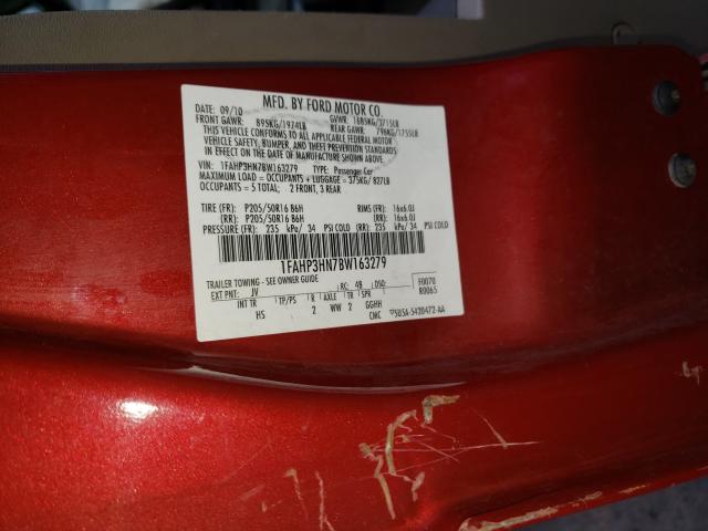 Photo 9 VIN: 1FAHP3HN7BW163279 - FORD FOCUS SEL 