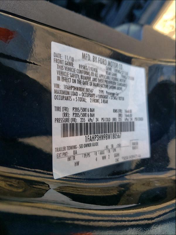 Photo 9 VIN: 1FAHP3HN9BW180567 - FORD FOCUS SEL 