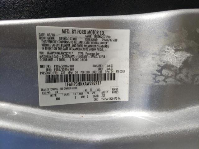 Photo 9 VIN: 1FAHP3HNXAW282717 - FORD FOCUS SEL 