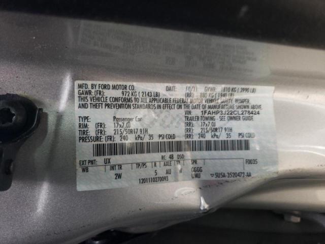 Photo 9 VIN: 1FAHP3J22CL278424 - FORD FOCUS TITA 