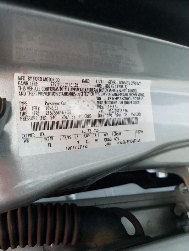 Photo 9 VIN: 1FAHP3K20CL302511 - FORD FOCUS SE 