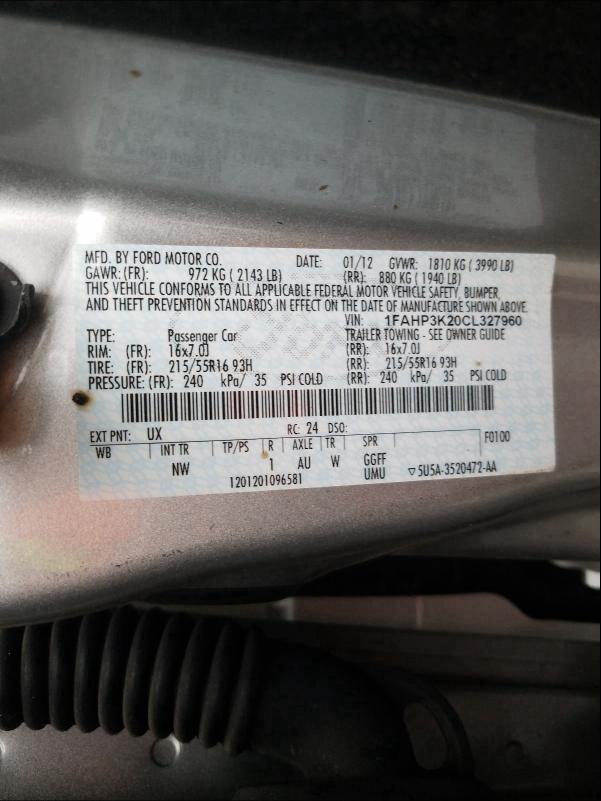 Photo 9 VIN: 1FAHP3K20CL327960 - FORD FOCUS SE 