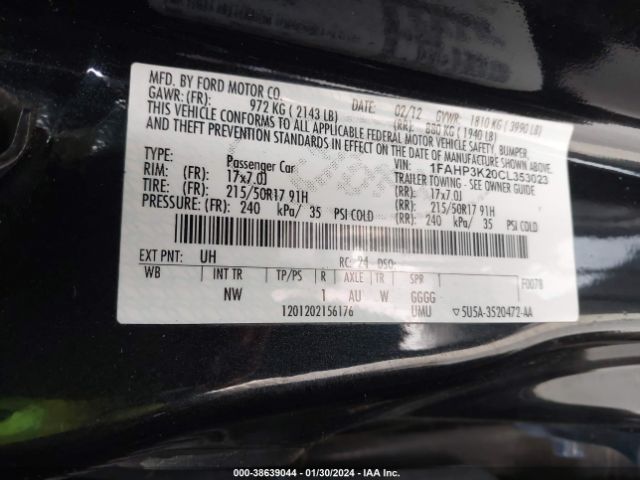 Photo 8 VIN: 1FAHP3K20CL353023 - FORD FOCUS 