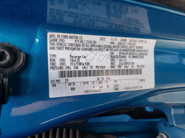 Photo 9 VIN: 1FAHP3K21CL282530 - FORD FOCUS SE 