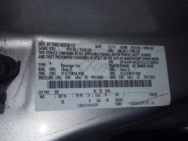 Photo 9 VIN: 1FAHP3K21CL312853 - FORD FOCUS SE 